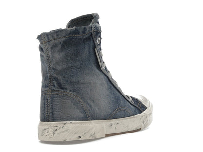 Balenciaga Paris High Top Blue Destroyed Denim