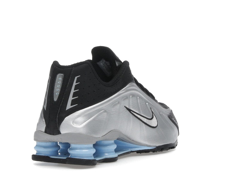 Nike Shox R4 Metallic Silver Black Psychic Blue