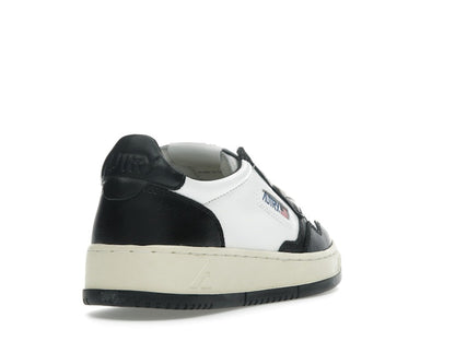 Autry Medalist Leather Low White Black (Women's)