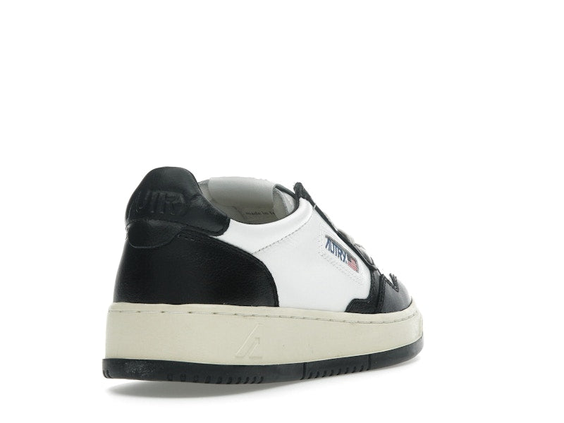 Autry Medalist Leather Low White Black (Women's)