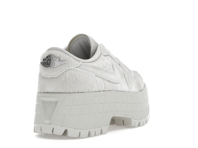 Jordan 1 Low Brooklyn Light Bone Metallic Silver (Women's)