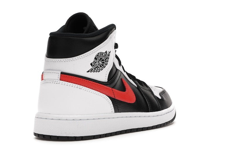 Jordan 1 Mid Black Chile Red White