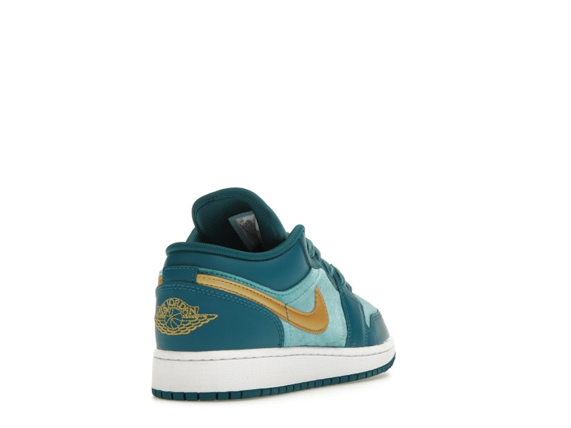 Jordan 1 Low SE Geode Teal Metallic Gold (GS)