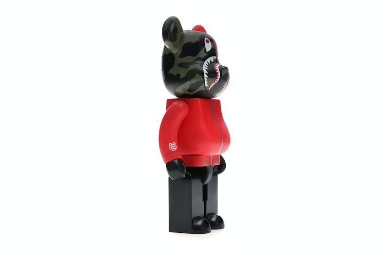 Bearbrick A Bathing Ape 1st Camo Shark 400% Red