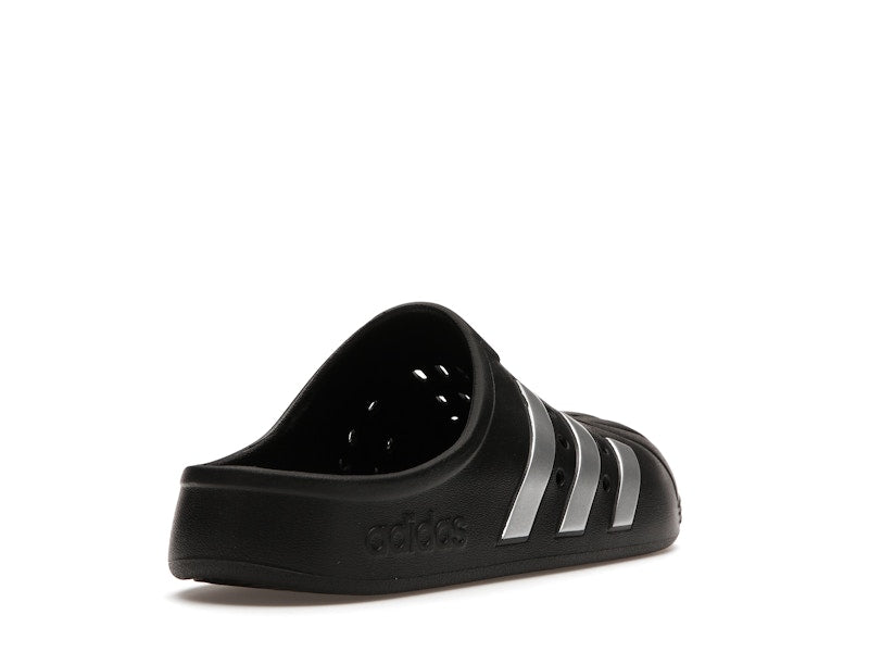 adidas Adilette Clog Black Silver