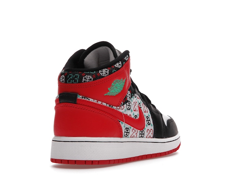 Jordan 1 Mid SE Ugly Christmas Sweater (GS)