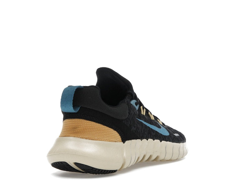 Nike Free Run 5.0 Next Nature Black Anthracite Wheat Gold Noise Aqua (Women's)
