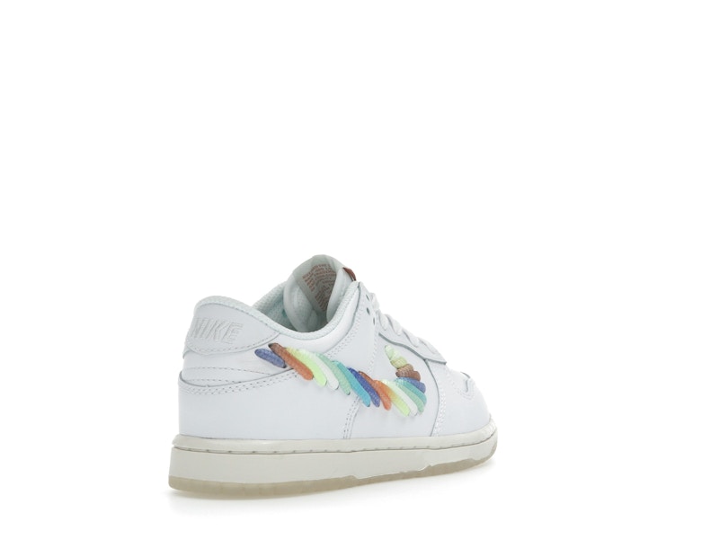 Nike Dunk Low SE Rainbow Lace Swoosh White (PS)
