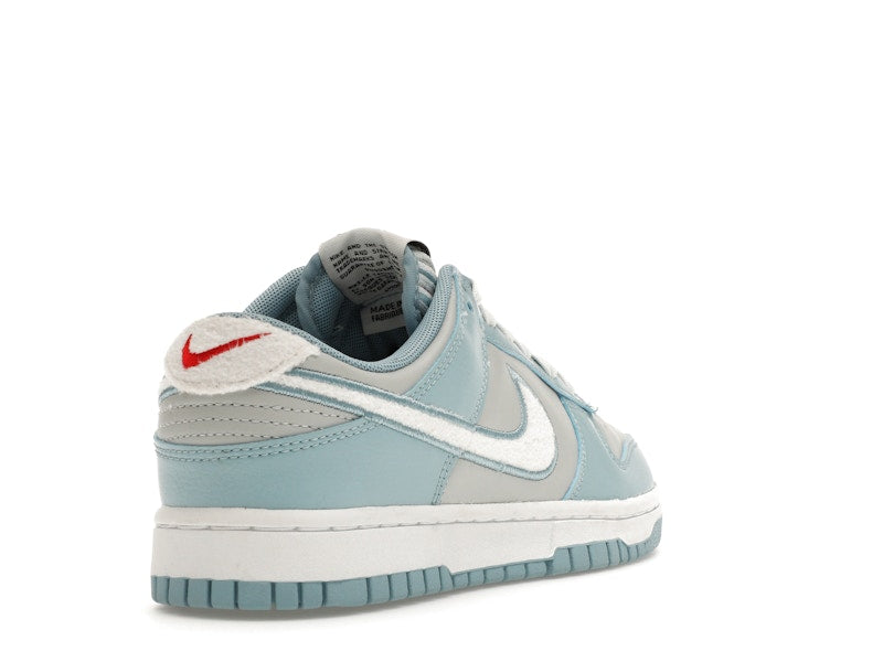 Nike Dunk Low Retro Fleece Swoosh Worn Blue