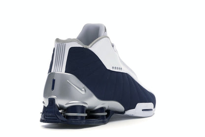 Nike Shox BB4 White Silver Navy