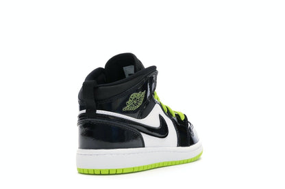 Jordan 1 Mid Black Cyber Mystic Green (PS)