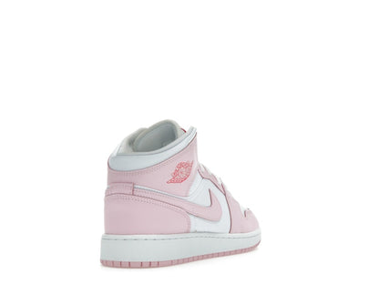 Jordan 1 Mid Pink Foam Fire Red (GS)
