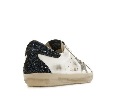 Golden Goose Super-Star White Blue Glitter (Women's)