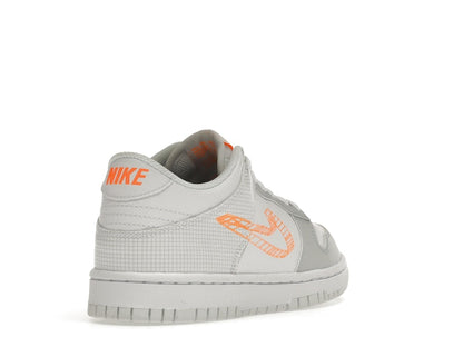 Nike Dunk Low SE 3D Swoosh Pure Platinum Total Orange (GS)