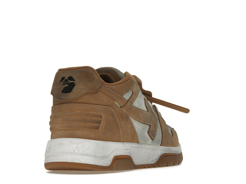 OFF-WHITE Out Of Office "OOO" Low Tops Distressed Brown White