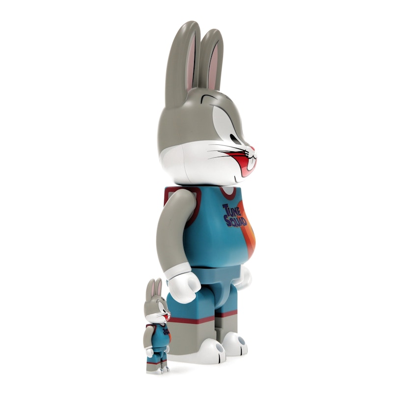Bearbrick x Space Jam: A New Legacy Rabbrick Bugs Bunny 100% & 400% Set Grey