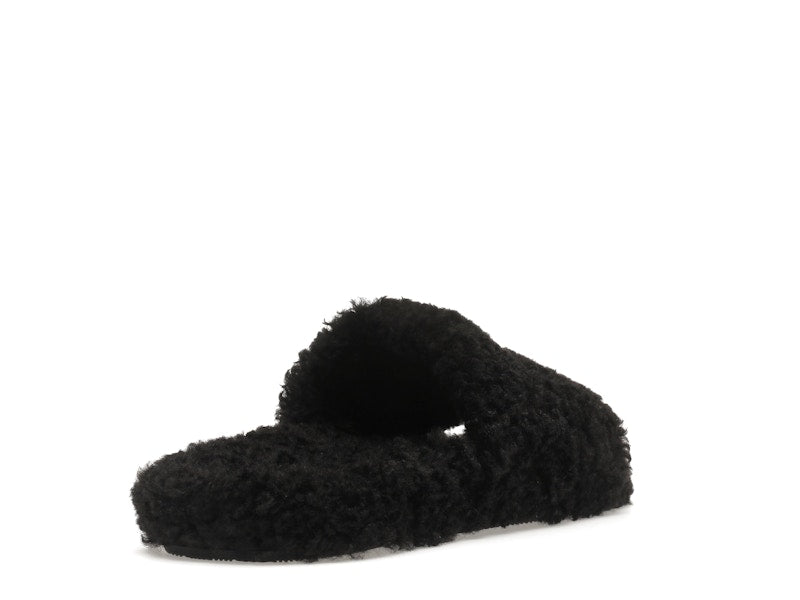 Balenciaga Furry Slide Black