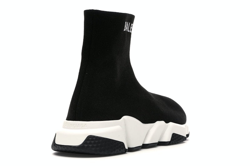 Balenciaga Speed Sock Slip-On Black White
