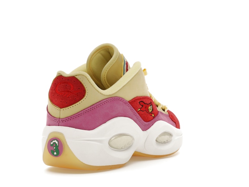 Reebok Question Low BBC Ice Cream Running Dog Yellow Red