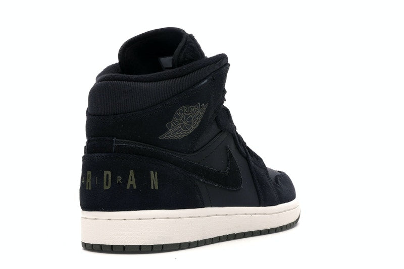 Jordan 1 Mid Black Olive Canvas
