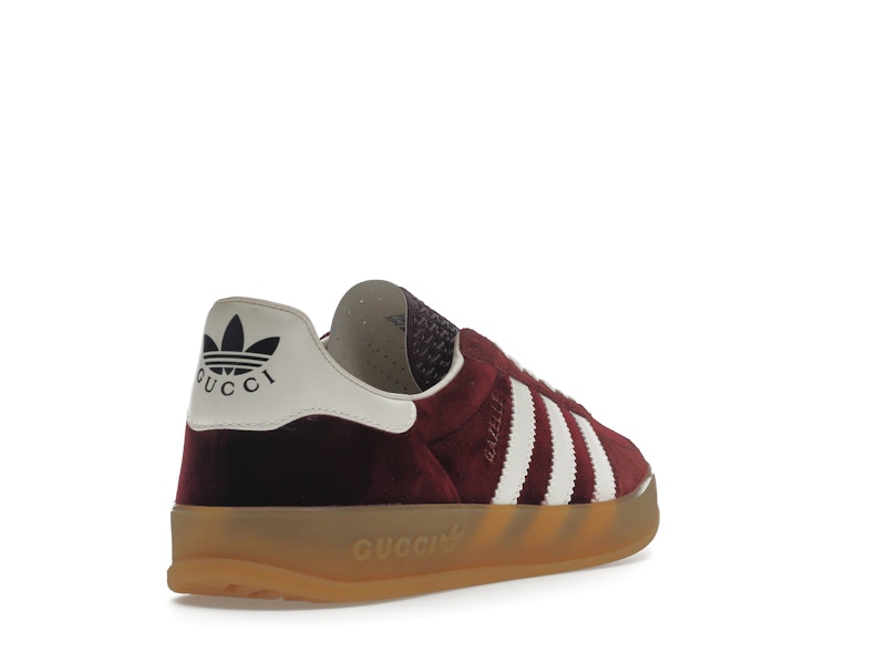 adidas x Gucci Gazelle Burgundy Velvet