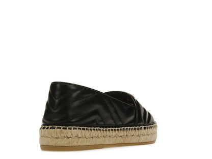 Gucci Double G Espadrille Black Leather