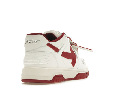 OFF-WHITE Out Of Office OOO Low Tops White Red White Tag