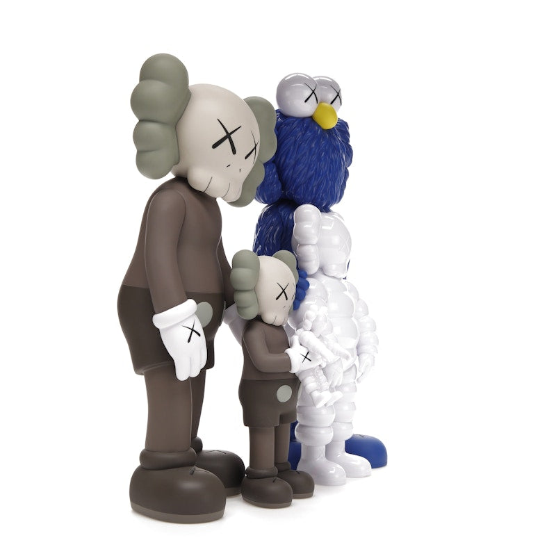 KAWS Family Vinyl Figures Brown/Blue/White