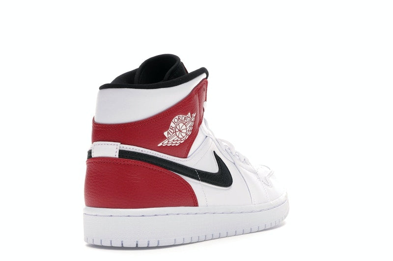 Jordan 1 Mid White Black Gym Red