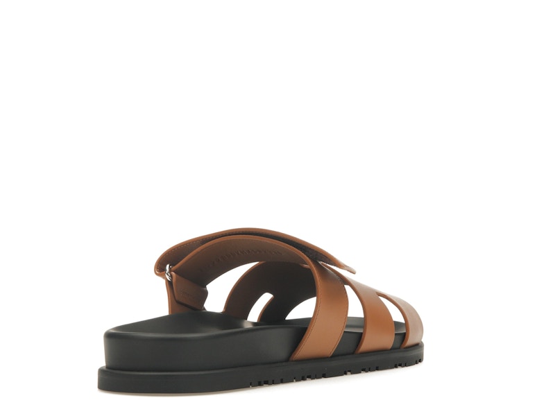 Hermes Chypre Sandal Naturel Black Smooth Calfskin Leather (M)