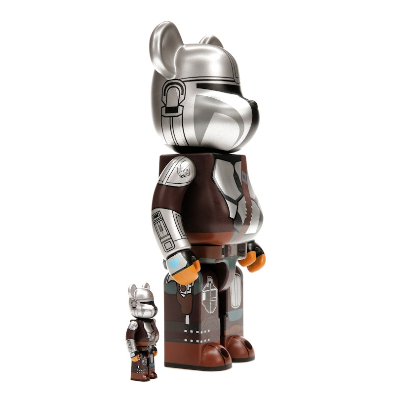 Bearbrick x Star Wars The Mandalorian Beskar Armor 100% & 400% Set