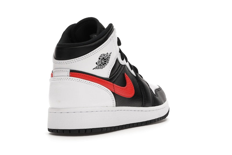 Jordan 1 Mid White Black Chile Red (GS)