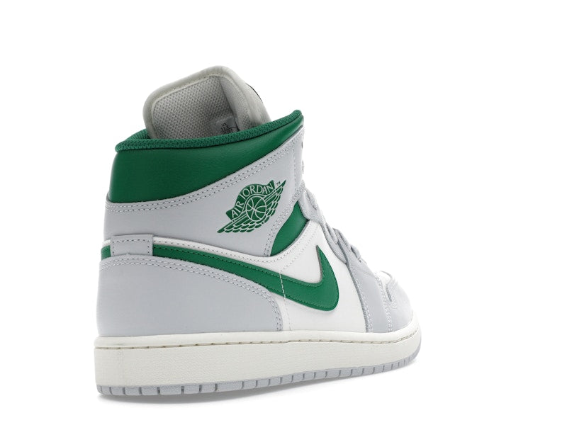 Jordan 1 Mid White Pure Platinum Pine Green