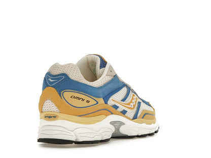 Saucony ProGrid Omni 9 Premium Cream Yellow Royal Blue