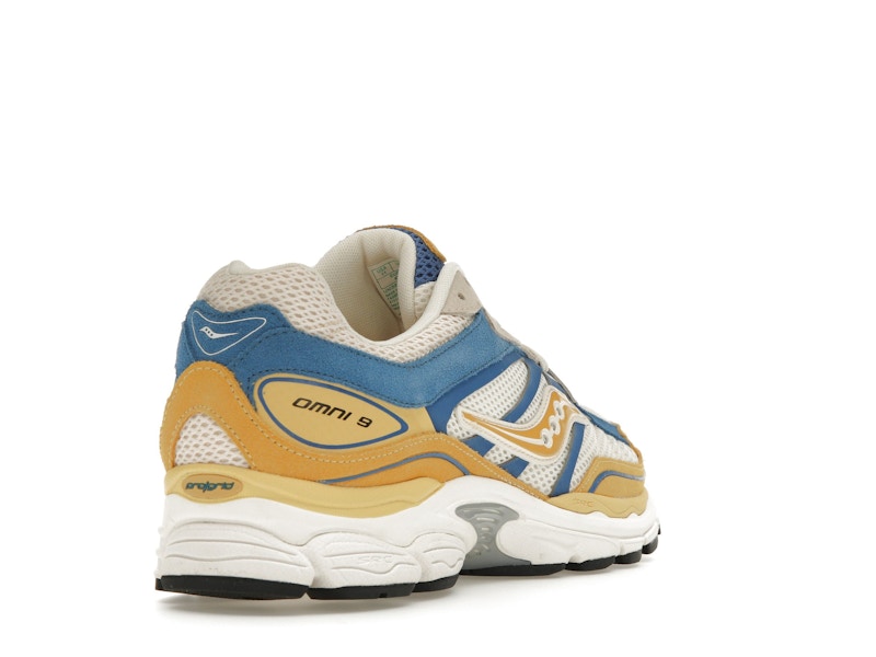 Saucony ProGrid Omni 9 Premium Cream Yellow Royal Blue