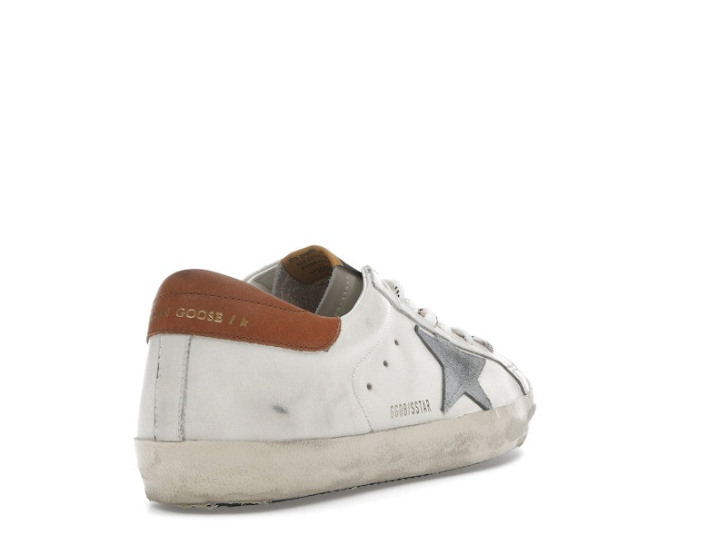 Golden Goose Super-Star White Grey Brown Heel Tab