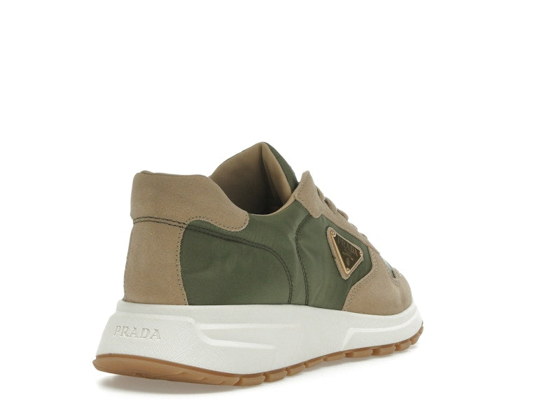 Prada PRAX 01 Sneakers Re-Nylon Brushed Leather Ecru Military