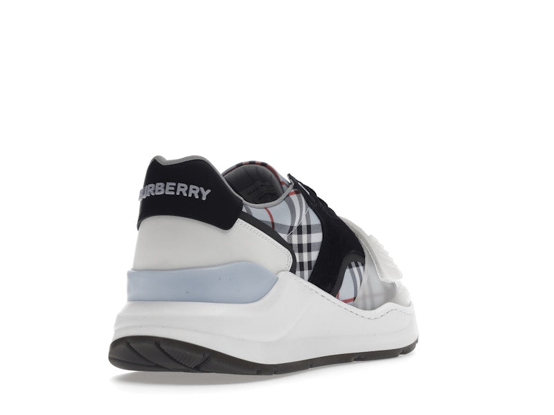 Burberry Ramsey Haymarket Check Print Light Blue White Black