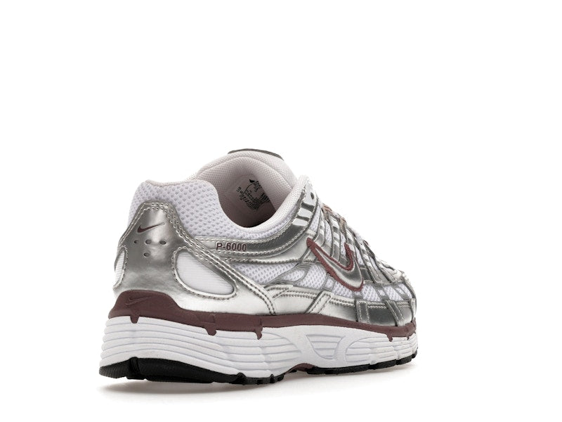 Nike P-6000 White Metallic Silver Tattoo (Women's)
