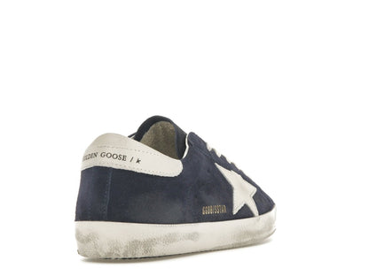 Golden Goose Super-Star Navy Suede White
