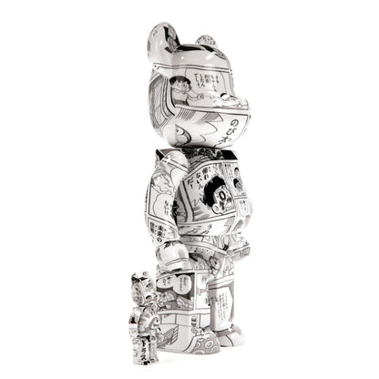 Bearbrick Doraemon (Comic Ver.) 100% & 400% Set Black & White