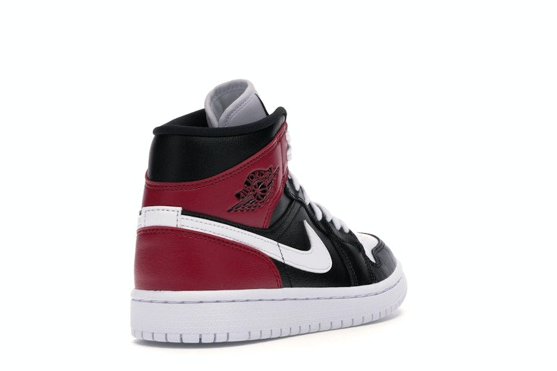 Jordan 1 Mid Black Noble Red (Women's)
