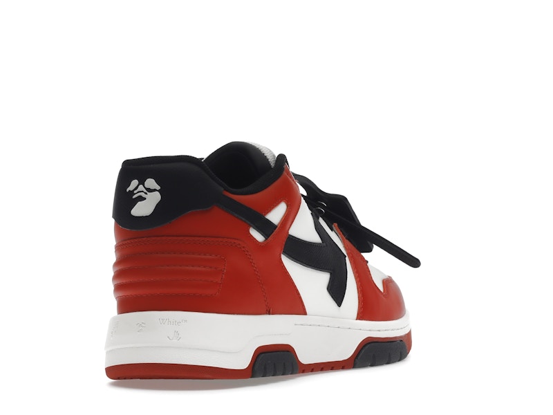 OFF-WHITE Out Of Office OOO Low Tops Black White Red