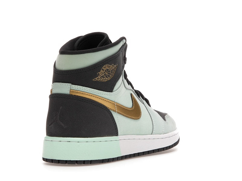 Jordan 1 Retro High Mint Foam Anthracite Metallic Gold (GS)