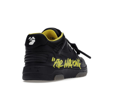 OFF-WHITE Out Of Office "OOO" Low Tops For Walking Black Yellow