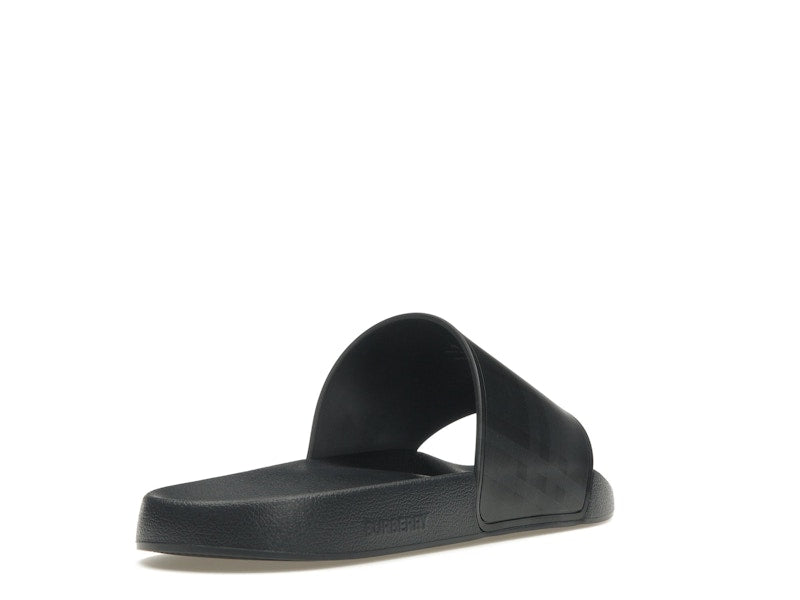 Burberry Embossed Logo Slides Dark Blue