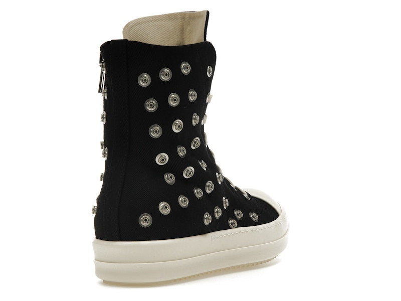 Rick Owens DRKSHDW Sneaks Studded Eyelets Black Milk