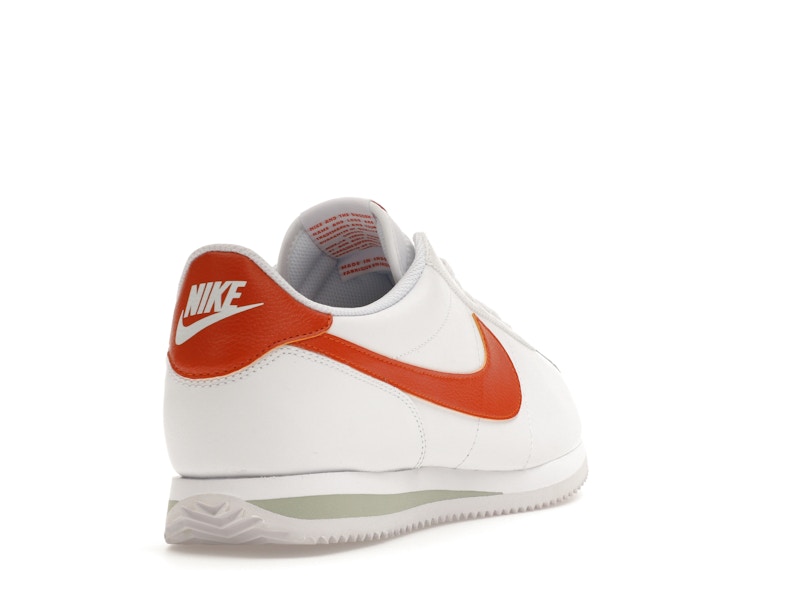 Nike Cortez White Campfire Orange