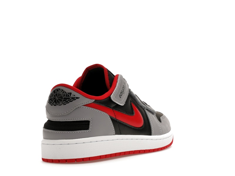 Jordan 1 Low Flyease Fire Red Cement Grey