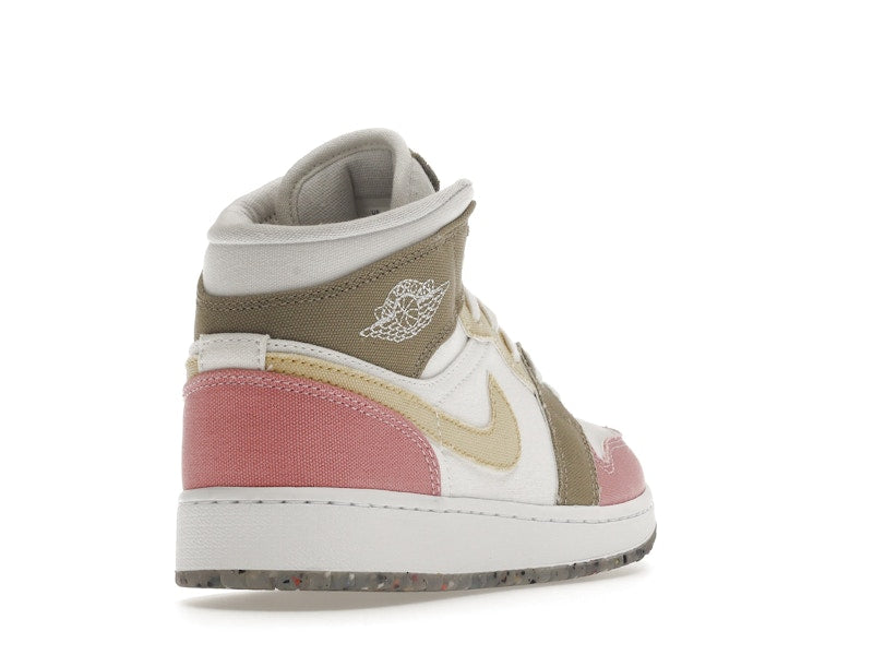 Jordan 1 Mid SE Pastel Vivid Green Grind (GS)